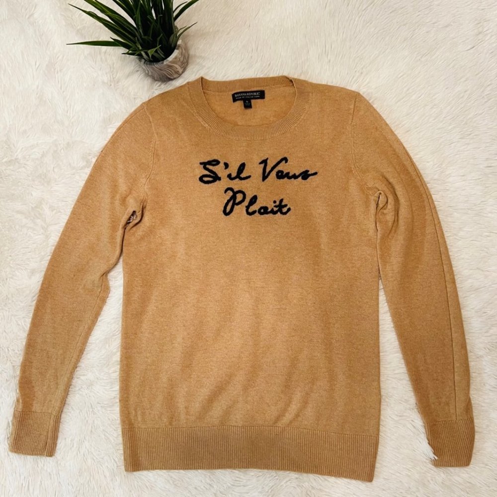 Banana Republic Italian Merino Blend "S'il Vous Plait" Sweater